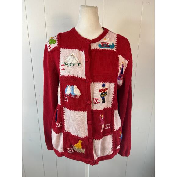 Field Gear Women’s 12 days of Christmas cardigan sweater. Size M. - Picture 1 of 4